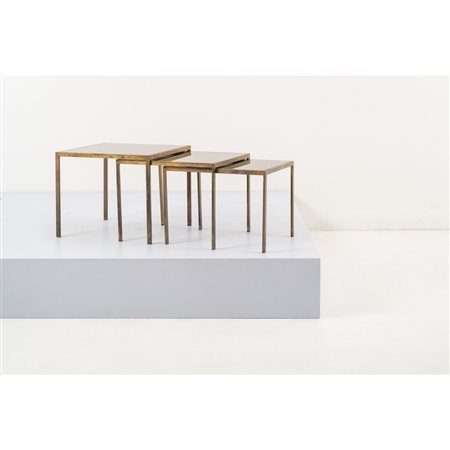 PRODUZIONE ITALIANA 1950 ca., Tre tavoli impilabili