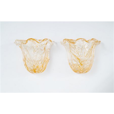 MAESTRI MURANESI, Due lampade da parete