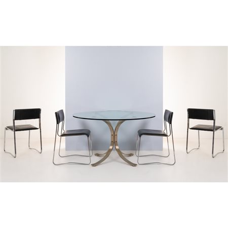 PRODUZIONE ITALIANA 1970 ca., Tavolo e quattro sedie