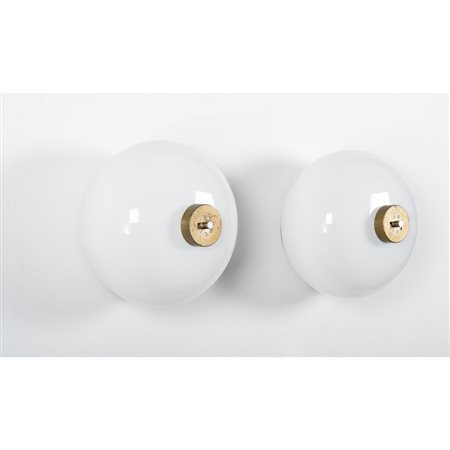 AZUCENA (Attr.le), Coppia di lampade da soffitto/parete