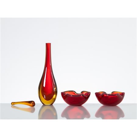 FLAVIO POLI (Attr.le),Vaso e due posacenere