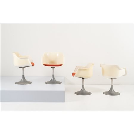 ALBERT JACOB, Quattro poltrone modello “Tulip”