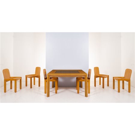 AFRA E TOBIA SCARPA (Attr.le), Tavolo e sei sedie