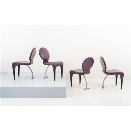 MOROSO, Quattro sedie modello "Fido"