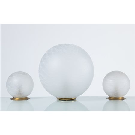 MAESTRI MURANESI, Trittico di lampade da tavolo