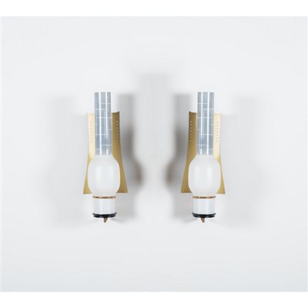PRODUZIONE ITALIANA 1960 ca., Coppia di lampade da parete