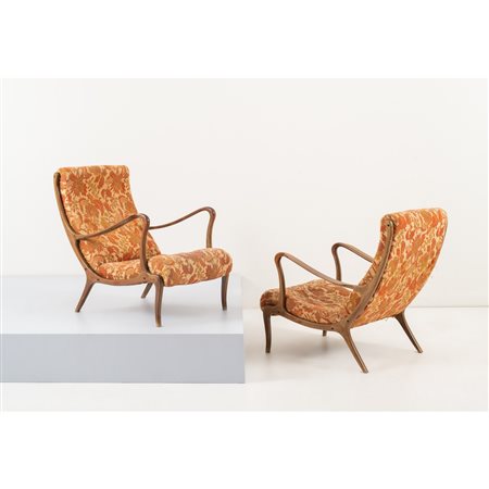 EZIO LONGHI, Coppia di poltrone modello “Mitzi”