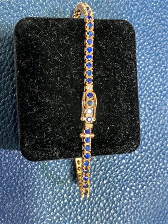 Bracciale con zaffiri blu di Ceylon