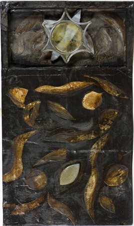 Bruno Ceccobelli (1952) Asilo nel portico, 1997 tecnica mista e applicazioni...