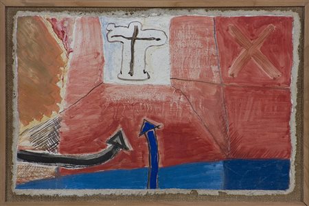 Franco Costalonga (1933-2019) Crocifissione (Affresco Strappato), 1960...