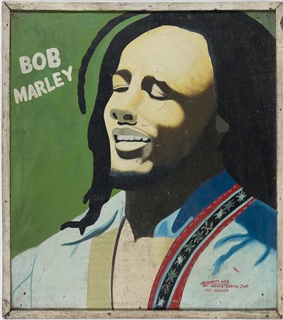 Almighty God (1950) Bob Marley Tecnica mista su tavola cm 77x69 Firma in...