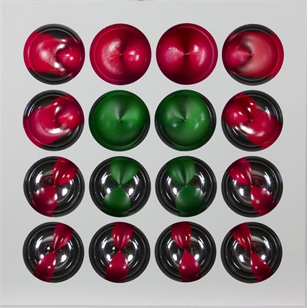 Franco Costalonga (1933-2019) Oggetto cromocinetico 16 semisfere in...