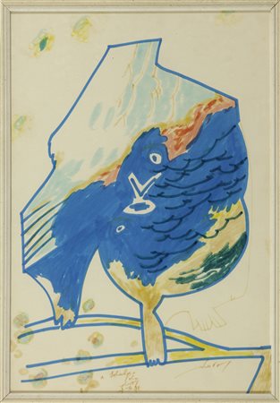 Gianni Dova (1925-1991) Senza titolo, 1978 Pennarelli su carta cm 50x35 Firma...