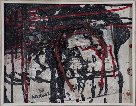 Edward Kienholz (1927-1994) Senza titolo, 1957 Pittura, corda e tessuto su...