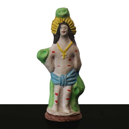 Mario Iudici (Caltagirone 1928)  - Fischietto in terracotta nella guisa di Gesù