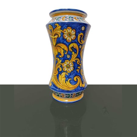 Albarello in ceramica policroma di Caltagirone, 20° secolo