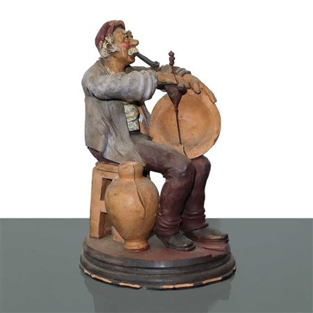 SCULTURA IN TERRACOTTA ARTIGIANATO PALERMITANO: riparatore di vasi, Palermo XX