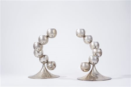 Coppia di candelabri, Italy, 20th century