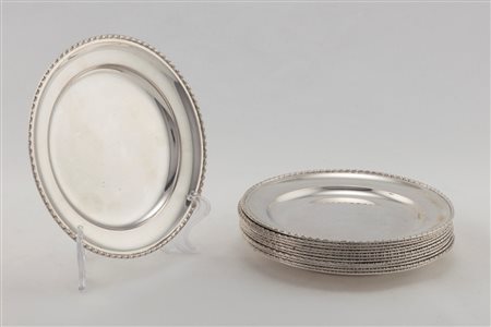 CASTAUDI & GAUTERO di EMANUELLI & PASTORE - Dodici piattini da dessert, Italy, 20th century