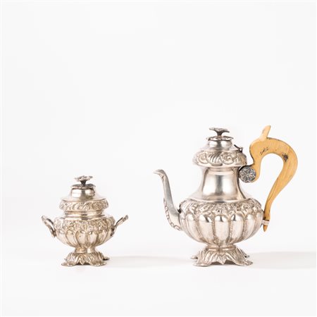 Zuccheriera e teiera, Kingdom Two Sicilies, Naples, 1832-1872