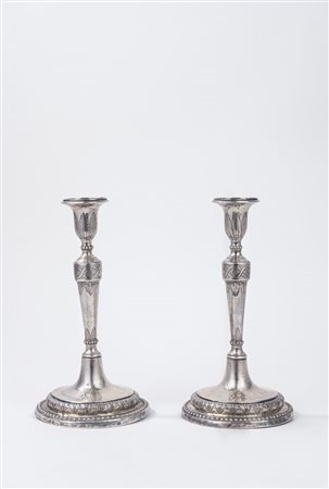 Coppia di candelieri , Kingdom Two Sicilies, Naples, early 19th century