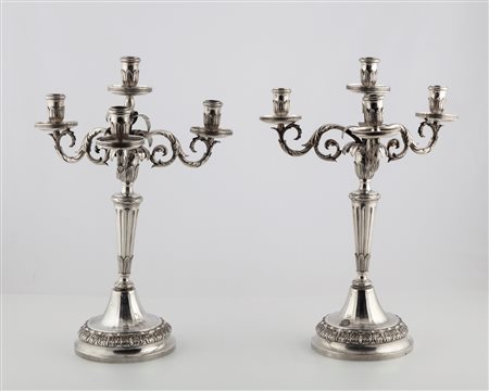 Rara coppia di candelabri , Genoa, 18th/19th century