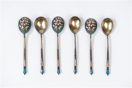 Sei cucchiaini, Russia, 19th/20th century