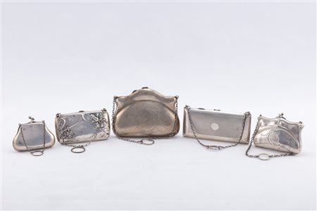 Cinque portamonete a foggia di borsetta, Chester, 20th century