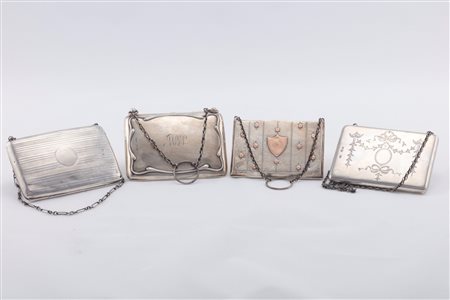 Quattro porta biglietti a foggia di borsetta, Birmingham, 20th century