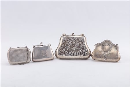 Due portabiglietti e due portamonete con catanella, Birmingham, 20th century