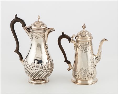 Due caffettiere , England, late 19th century