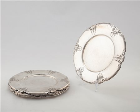 Otto sottopiatti, Chased Diana,  USA, early 20th century