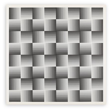 GETULIO ALVIANI (1939-2018) - Testura grafica ad inclinazione ottica, 1972