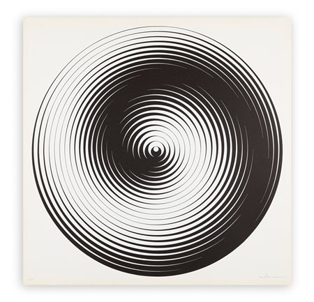 GETULIO ALVIANI (1939-2018) - Testura grafica struttura circolare, 1964