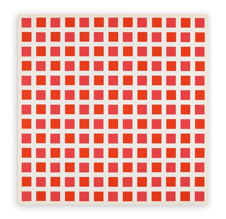 FRANÇOIS MORELLET (1926-2016) - 1 carré rouge 1 carré orange, 1971/1975
