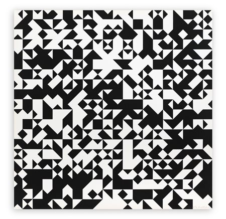 FRANÇOIS MORELLET (1926-2016) - Ripartizione aleatoria di triangoli seguendo le cifre di una guida telefonica, 1958/1975