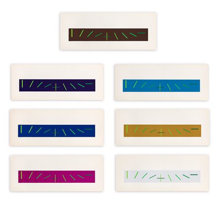 MARY VIEIRA (1927-2001) - Croisement de directions opposées: 7 conditions de saturation chromatique, 1974/1975