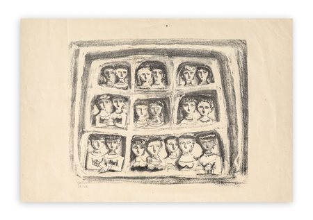 MASSIMO CAMPIGLI (1895-1971 - Primo studio per 'Palchi di Teatro', 1945