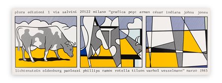 ROY LICHTENSTEIN - Cow goign abstract, 1985