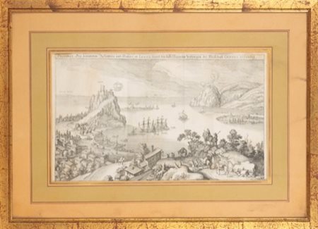 Prospect des berumpten Seeports und Hafens zu Lerice , 1640