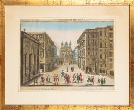 Veduta della piazza De Banchi, 1700