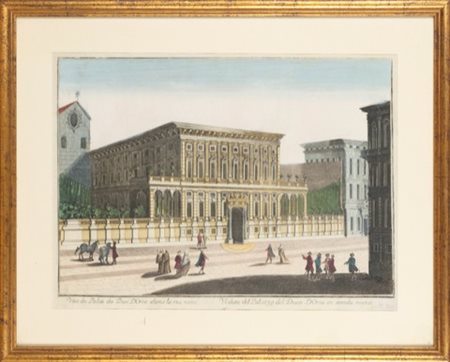 Veduta del Palazzo del Duca D'Oria in strada nuova, 1700