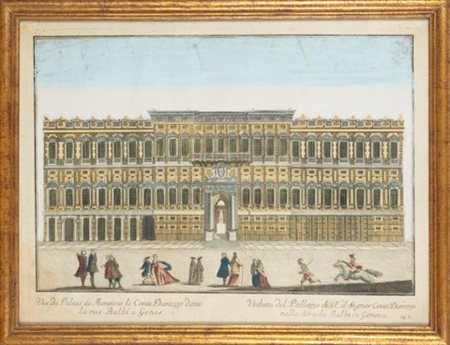 Veduta del Pallazzo di S. E. il Signor Conte Durazzo nella Strada Balbi in Genova, 1700