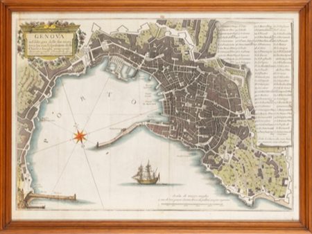 Genova nel solo giro delle sue mura vecchie con l'esposizione delle Chiese e luoghi principali , 1766
