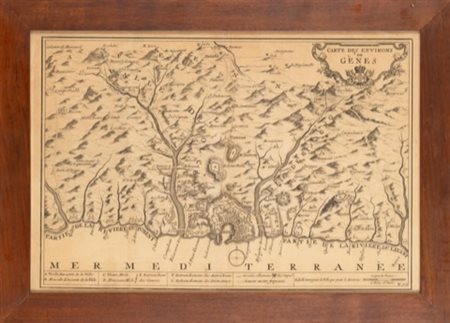 Carte des environs de Genes, 1780