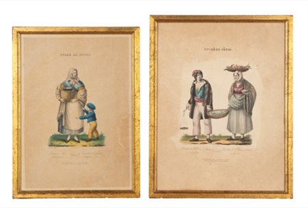 Alessio Pittaluga - Duchè de Genes - Venditrice di pelate (castagne lesse) - numeri 11- 20, 1826