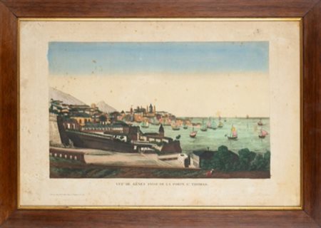 Vue de Genes prise de la porte St. Thomas, 1840