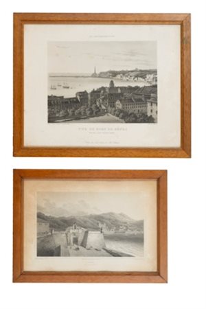 Vue du port de Genes, 1840