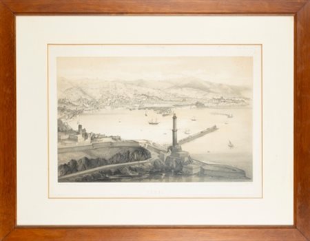 Genes vue prise au de la Lantern, 1849