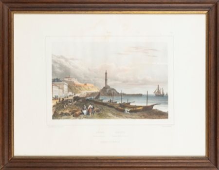 Genova - Veduta della lanterna, 1850